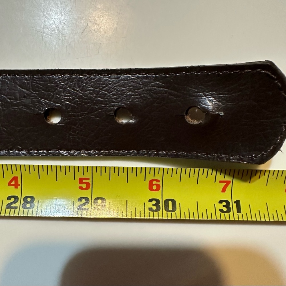 Vintage Linea Pelle by Mira K Brown Croco Belt – Size M, 1980s–90s-GORGEOUS!! - Picture 10 of 16